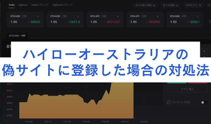 ハイローオーストラリアの偽サイトに登録した場合の対処法